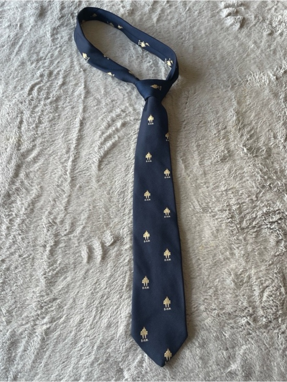 Allyn dirty old man Navy Blue Men's Patterned  Tie